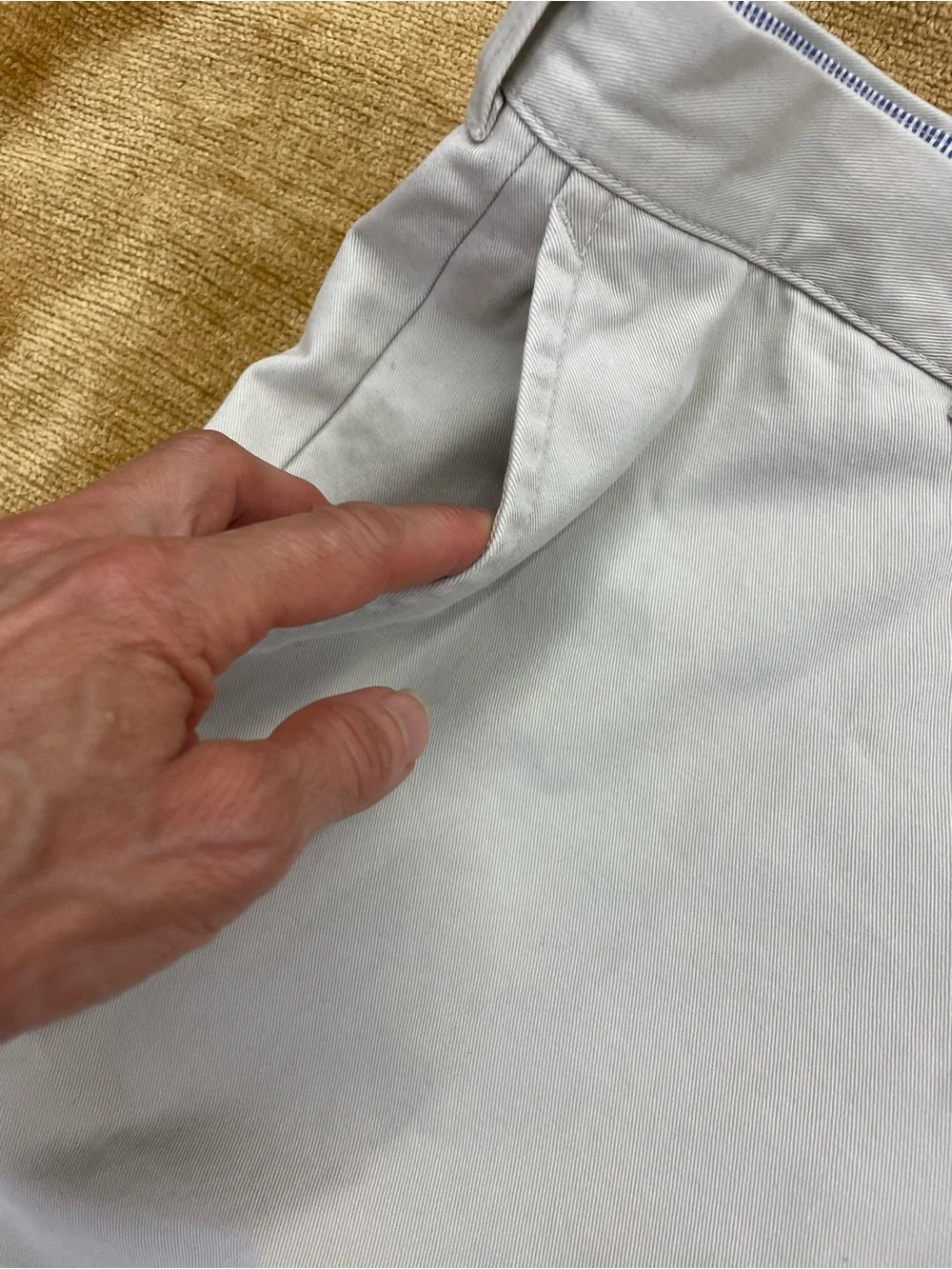 J Crew men’s size 36 khaki color Classic Cotton Chino Shorts